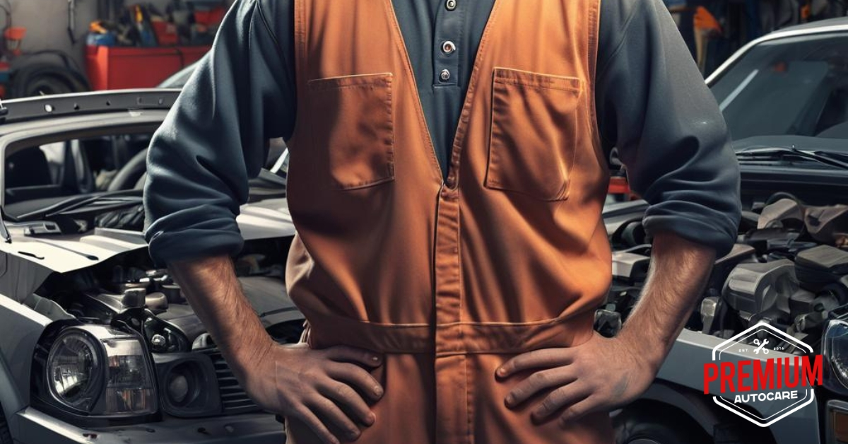 A mechanic in an auto repair shop